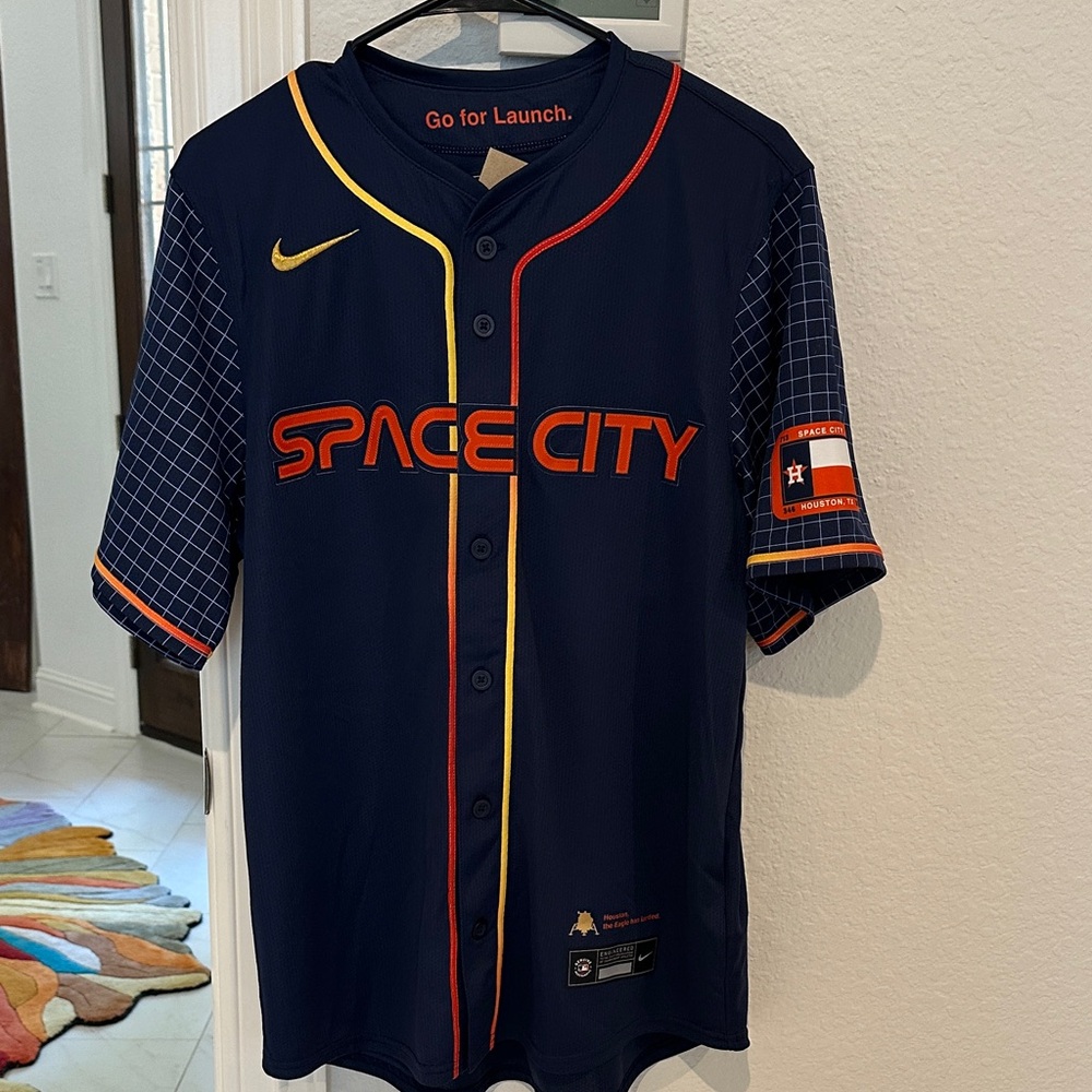 HOUSTON ASTROS ALTUVE Nike Navy Space City Baseball Jersey